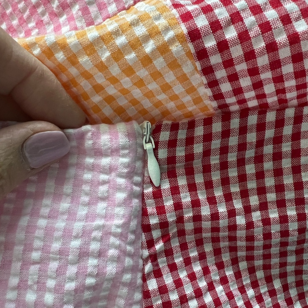 Euc Princess Polly Patchwork Pattern Mini Skirt S… - image 3